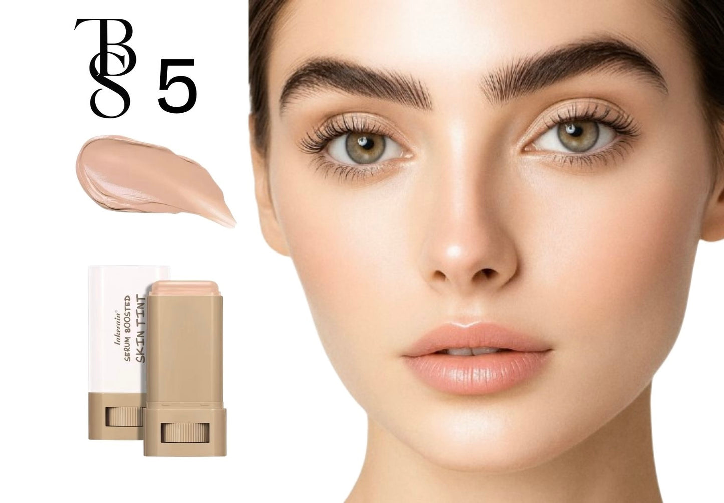 Magic Eraser Foundation Stick Serum Boosted Skin Tint Foundation Stick Smooth Plumper Hight Coverage Travel Bronze Foundation